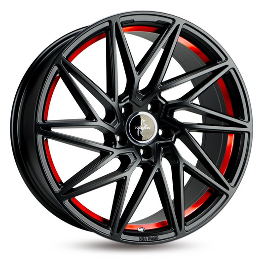 Keskin-Tuning KT20 Musta / punainen 8,5''x20'' 5x120 et:35